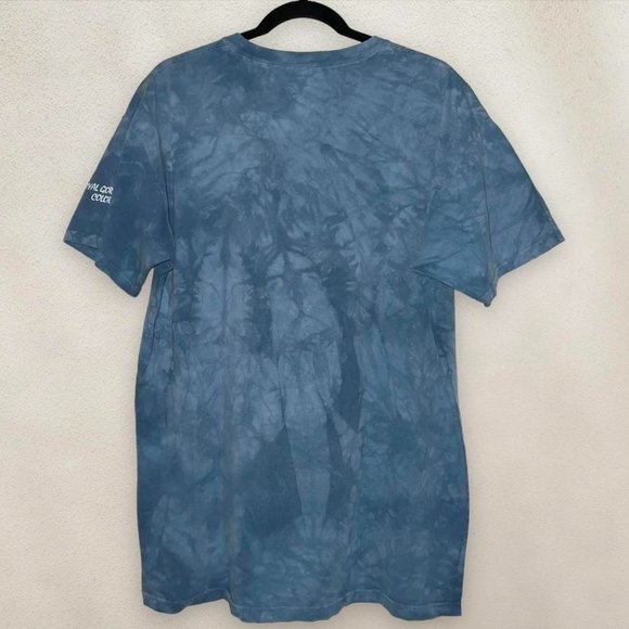 Vintage The Mountain Train Graphic T-Shirt Blue Tie Dye Short Sleeve 03 Sz Large - Picture 2 of 7